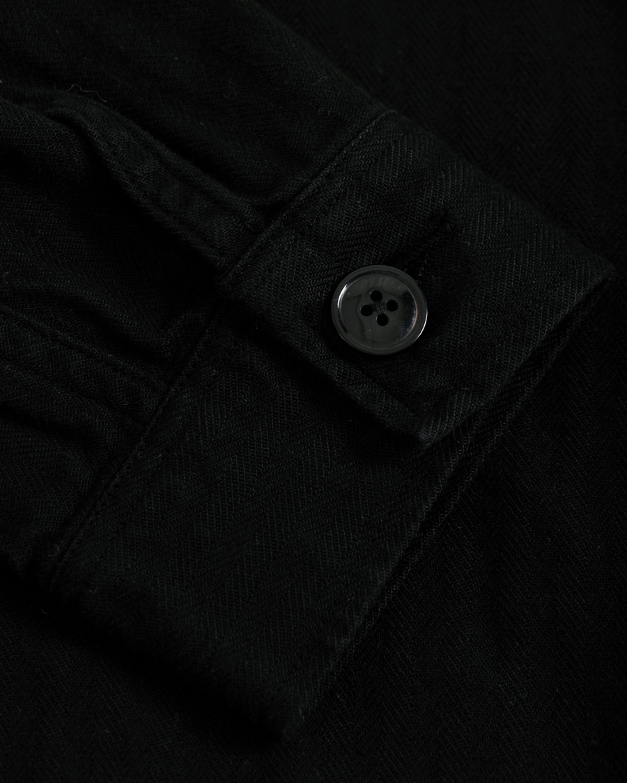 Heren | Overhemden | A Day's March | Original Herringbone Overshirt Black