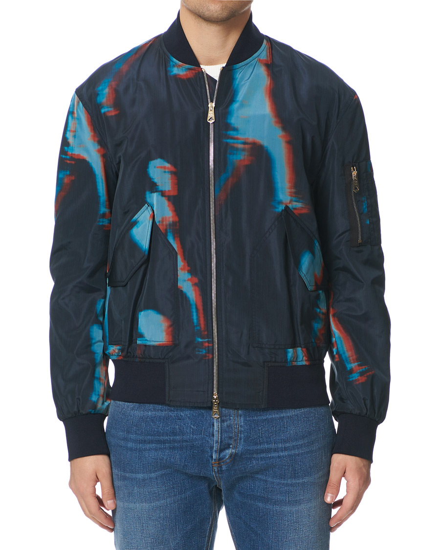 Heren | Jassen | Paul Smith | Heating Map Poly/Silk Bomber Jacket Print