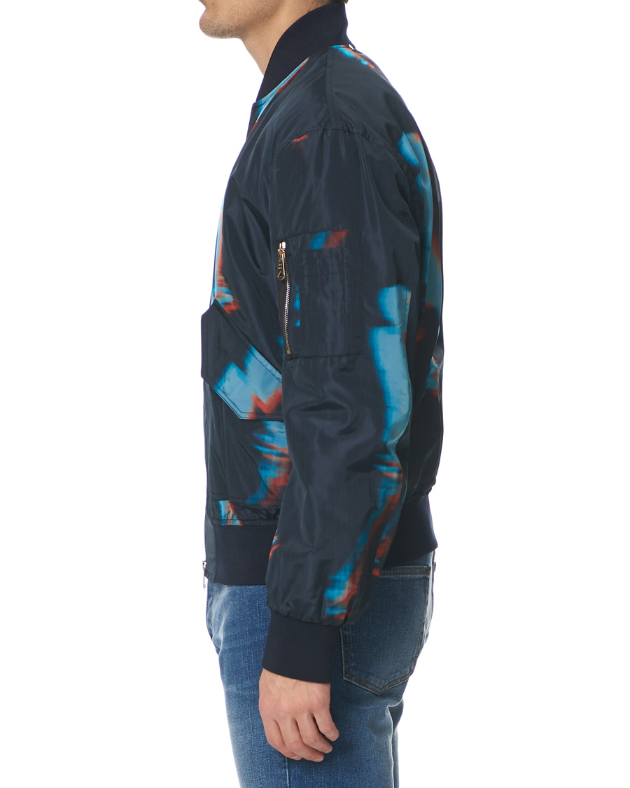 Heren | Jassen | Paul Smith | Heating Map Poly/Silk Bomber Jacket Print