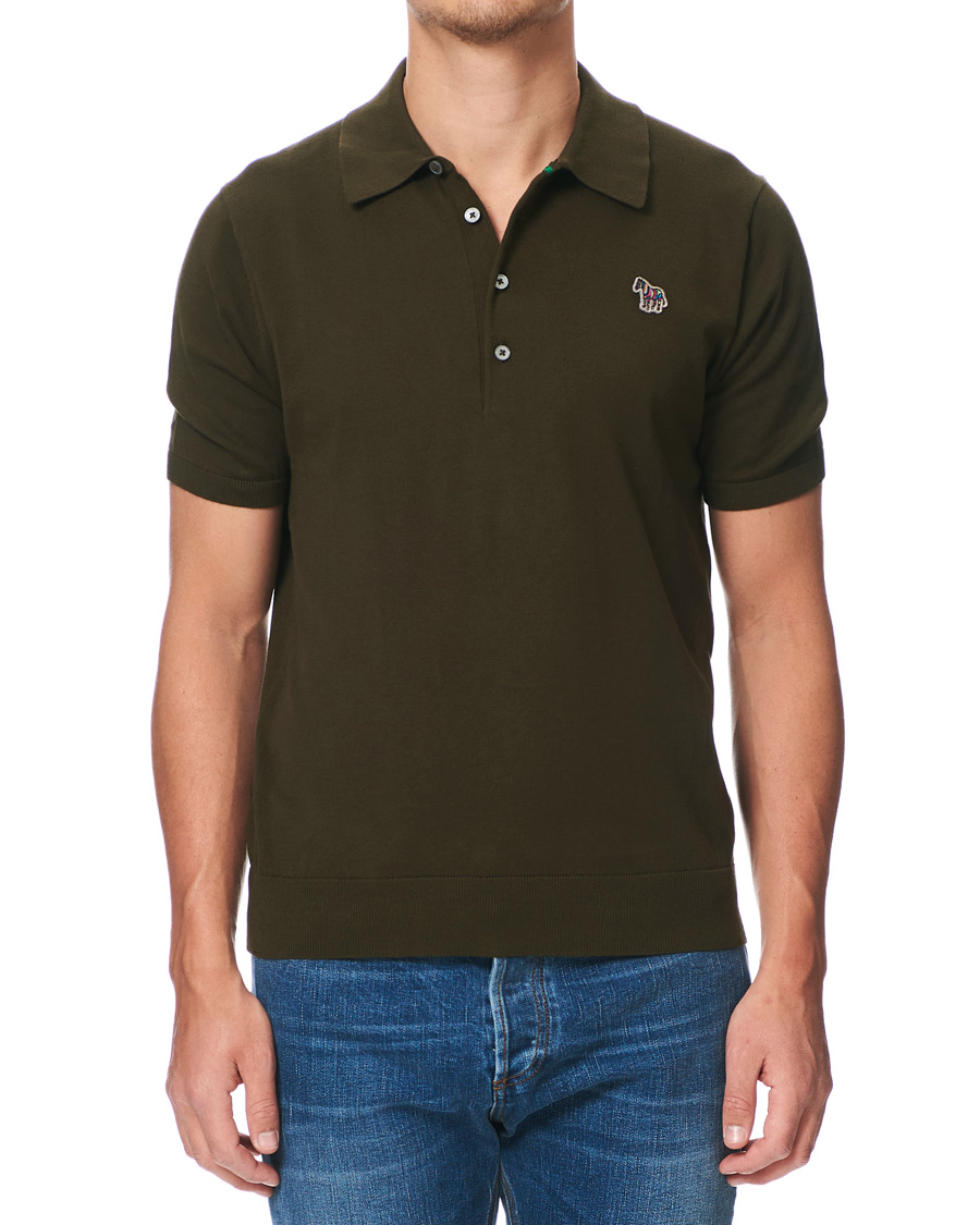 Heren | Polo's | PS Paul Smith | Combed Cotton Knitted Polo Dark Green