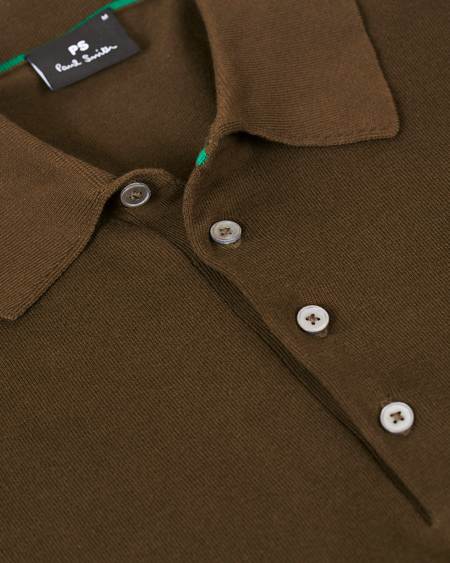 Heren | Polo's | PS Paul Smith | Combed Cotton Knitted Polo Dark Green