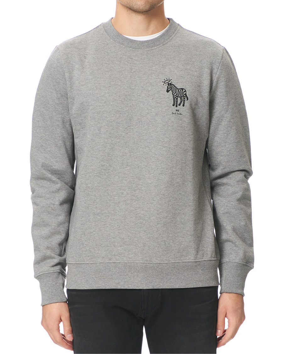 Heren | Truien | PS Paul Smith | Organic Cotton Halo Zebra Sweatshirt Grey Melange
