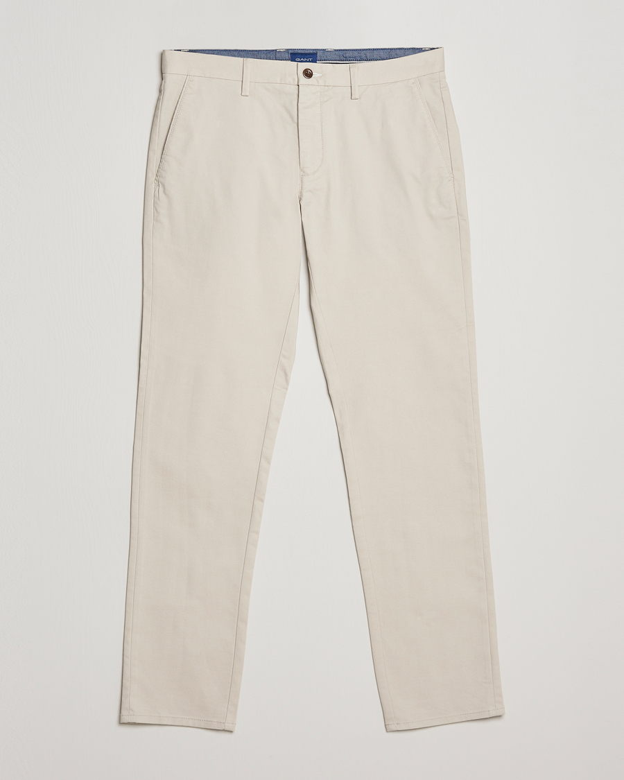 Heren | Broeken | GANT | Slim Fit Tech Prep Chino Putty