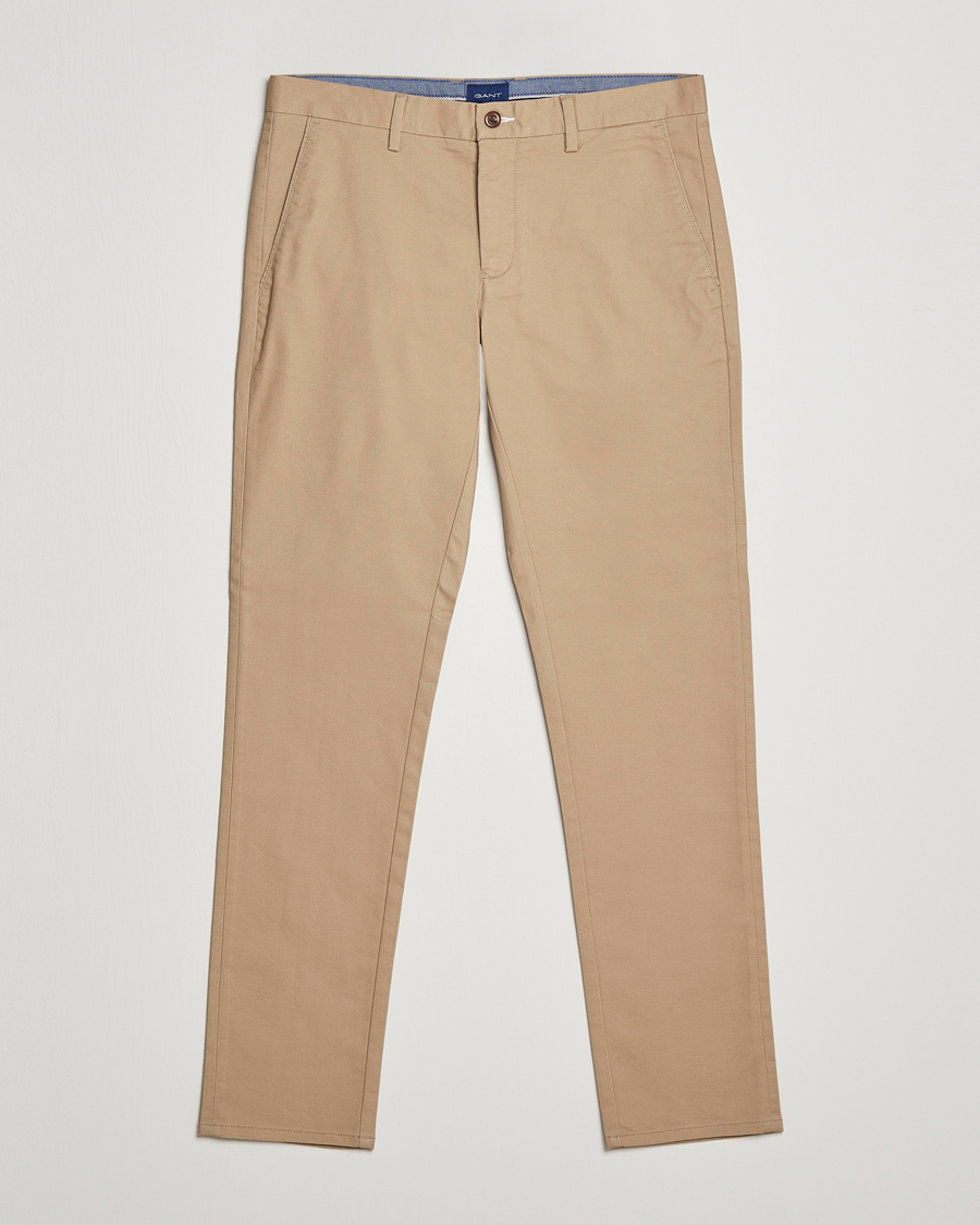 Heren | Broeken | GANT | Slim Fit Tech Prep Chino Dark Khaki