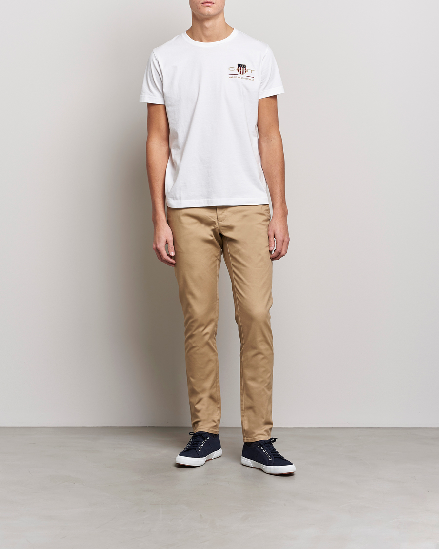 Heren | Broeken | GANT | Slim Fit Tech Prep Chino Dark Khaki