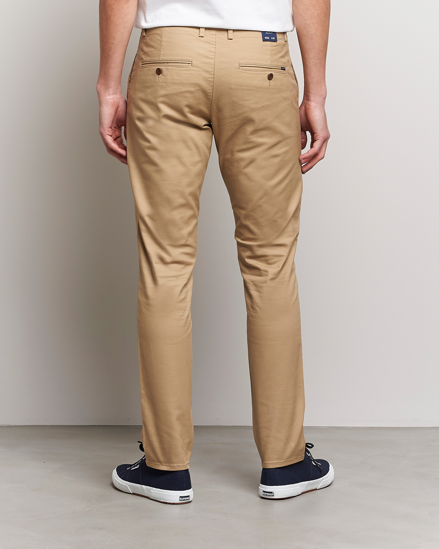 Heren | Broeken | GANT | Slim Fit Tech Prep Chino Dark Khaki