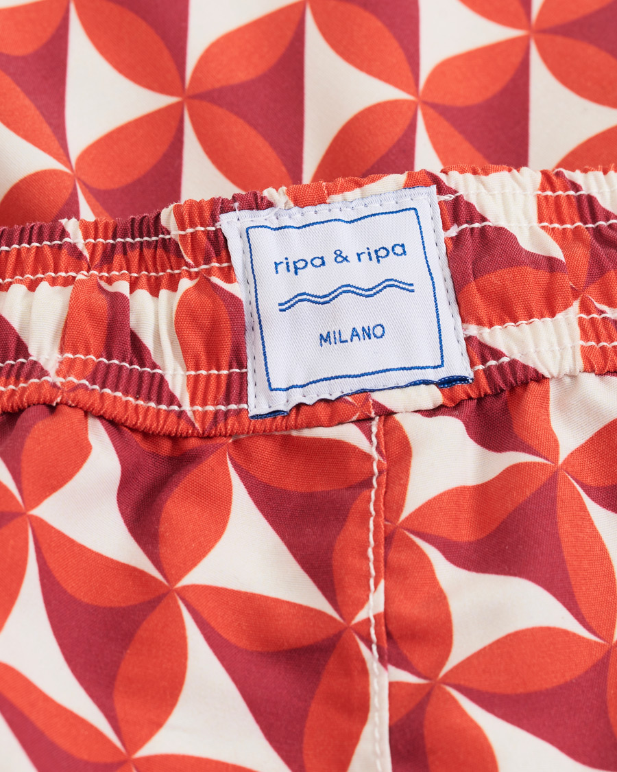 Heren | Zwembroek | Ripa Ripa | Vele Printed Swimshorts Red