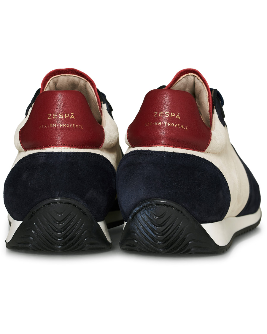 Heren | Zespà ZSP6 Suede Runner Sneakers Off White/Cerise | Zespà | ZSP6 Suede Runner Sneakers Off White/Cerise