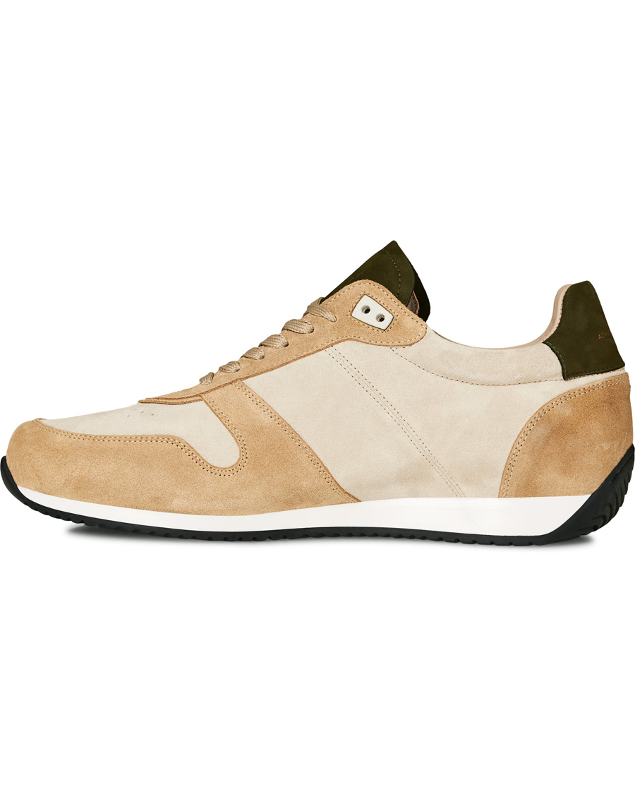 Heren | Zespà ZSP6 Suede Runner Sneakers Off White/Savane | Zespà | ZSP6 Suede Runner Sneakers Off White/Savane
