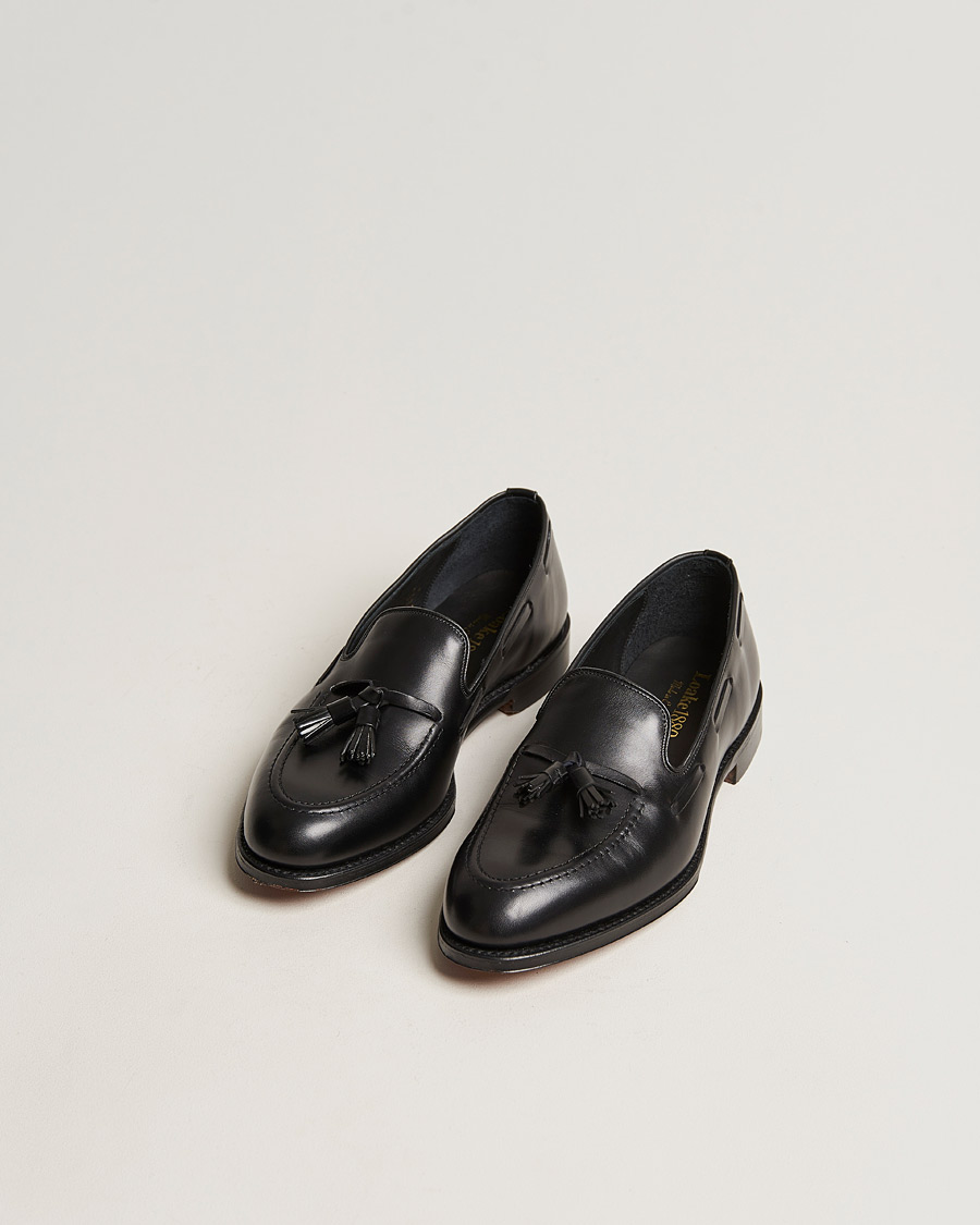 Heren | Handgjorda skor - Skoblockskampanj | Loake 1880 | Russell Tassel Loafer Black Calf