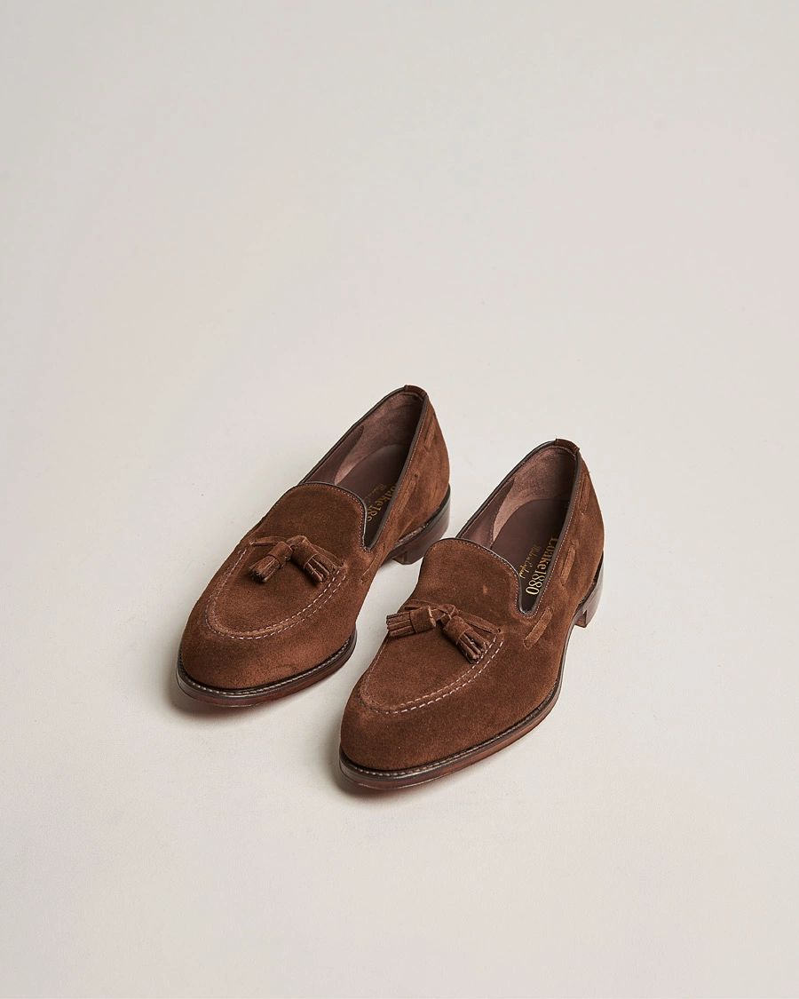 Heren | Handgjorda skor - Skoblockskampanj | Loake 1880 | Russell Tassel Loafer Polo Oiled Suede