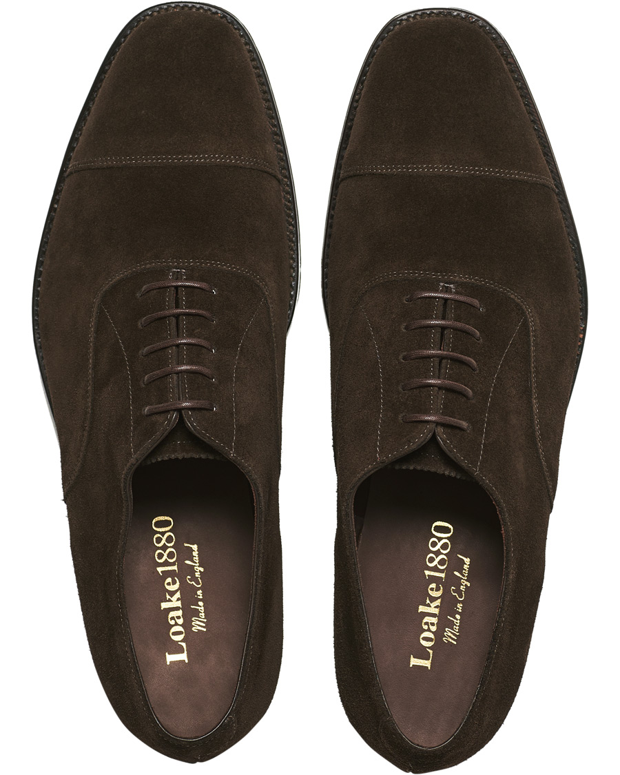 Heren | Loake 1880 Aldwych Oxford Dark Brown Suede | Loake 1880 | Aldwych Oxford Dark Brown Suede
