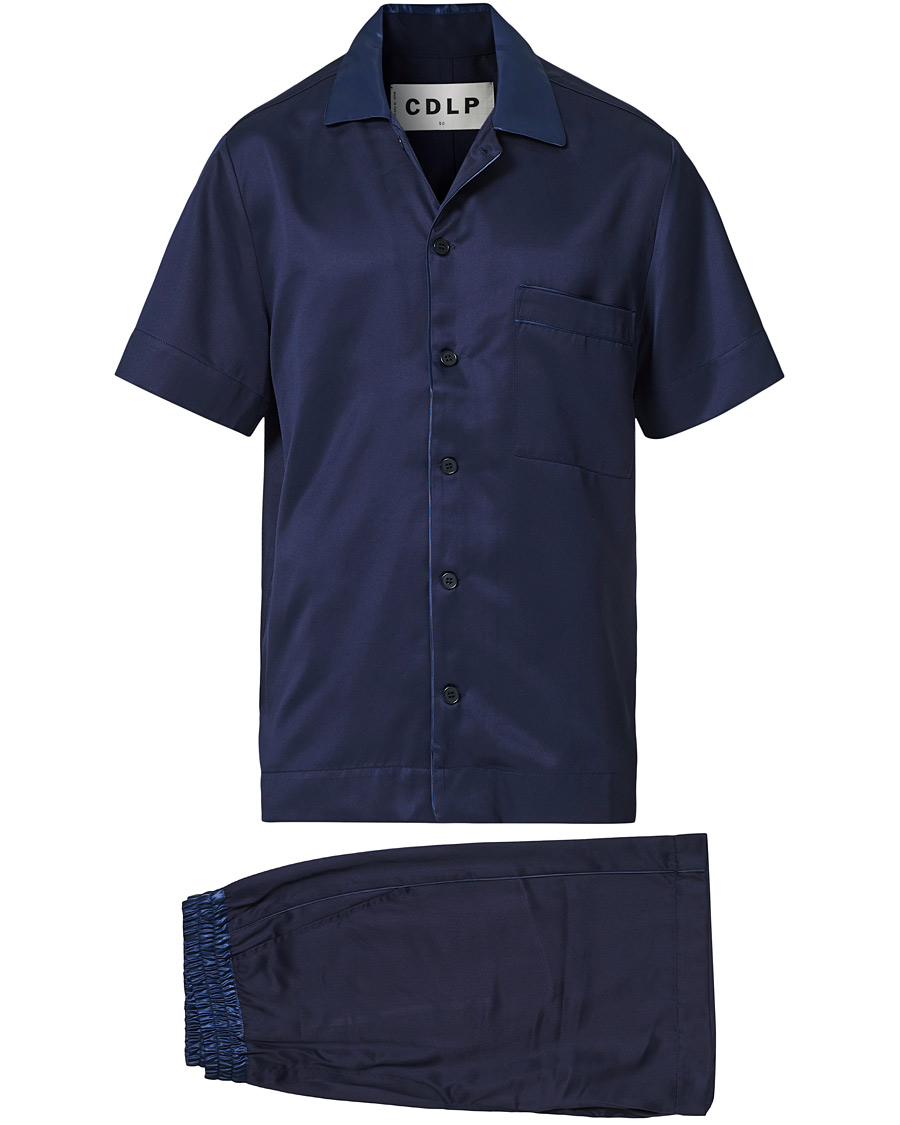 Heren | Pyjama's en gewaden | CDLP | Home Suit Short Sleeve Navy Blue