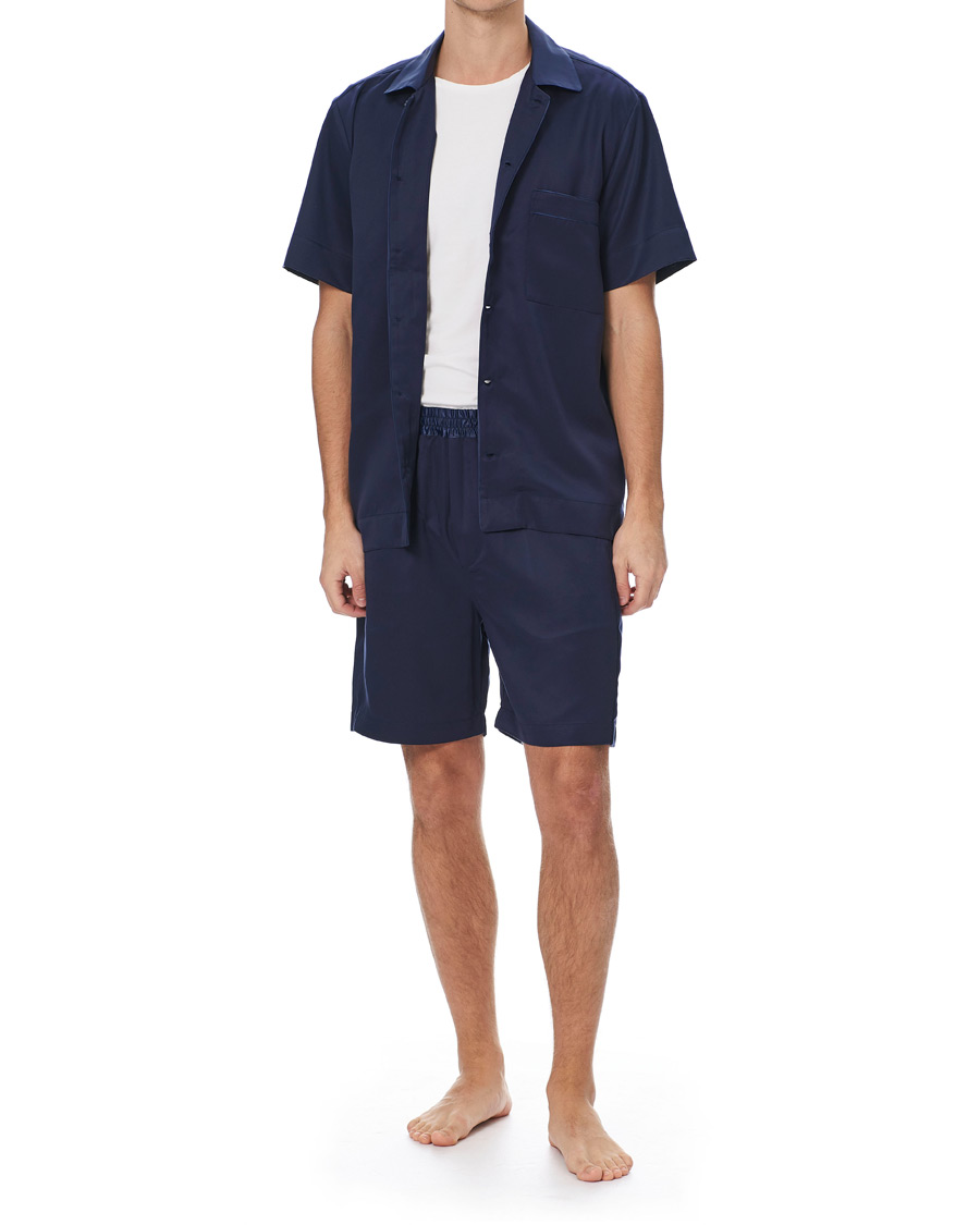 Heren | Pyjama's en gewaden | CDLP | Home Suit Short Sleeve Navy Blue