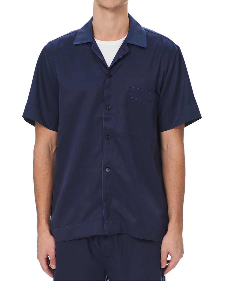 Heren | Pyjama's en gewaden | CDLP | Home Suit Short Sleeve Navy Blue
