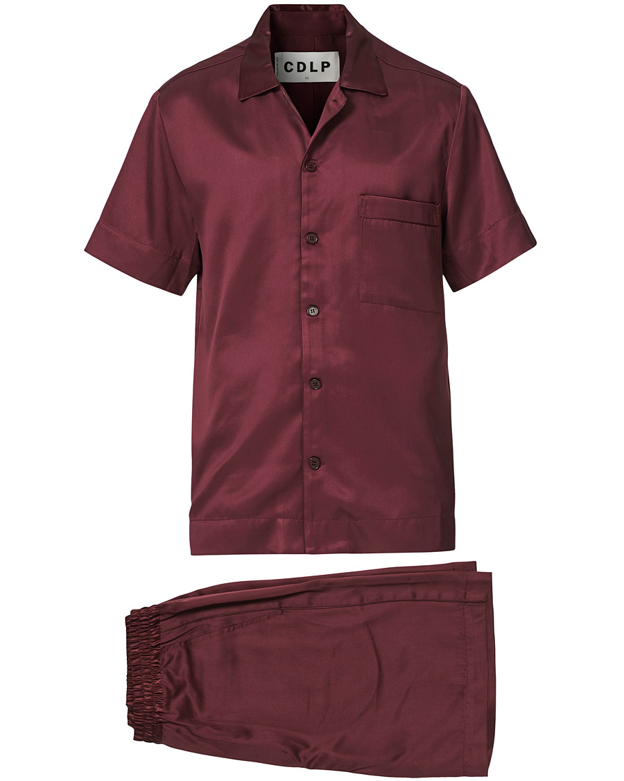 Heren | Pyjama's en gewaden | CDLP | Home Suit Short Sleeve Burgundy