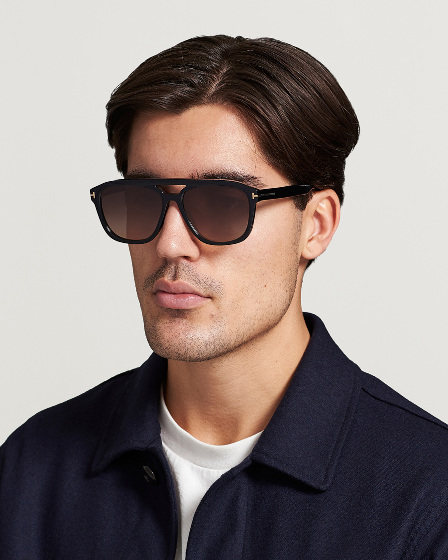 Heren | D-frame zonnebrillen | Tom Ford | Gerrard FT0776 Sunglasses Black/Gradient