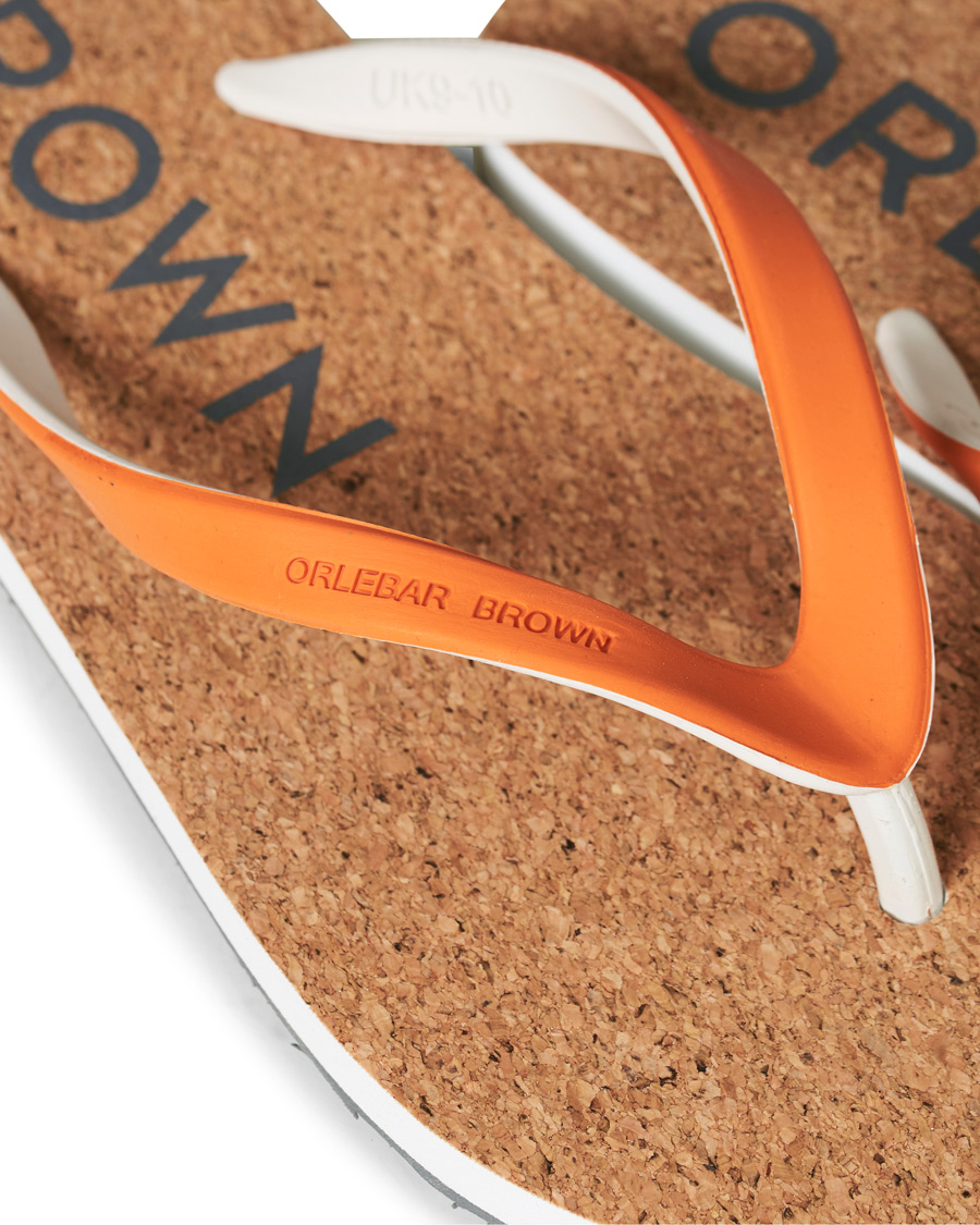 Heren | Orlebar Brown Haston Cork Flip Flops Clementine | Orlebar Brown | Haston Cork Flip Flops Clementine