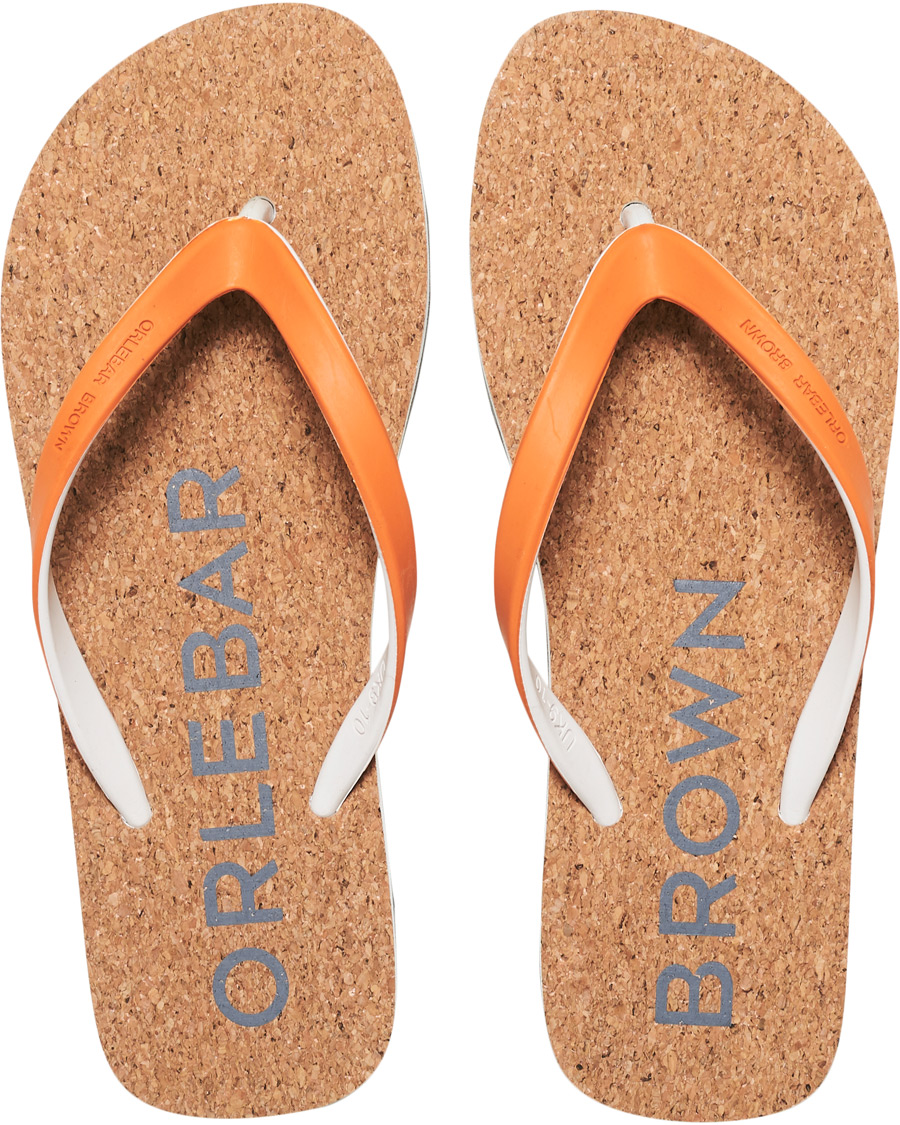 Heren | Orlebar Brown Haston Cork Flip Flops Clementine | Orlebar Brown | Haston Cork Flip Flops Clementine