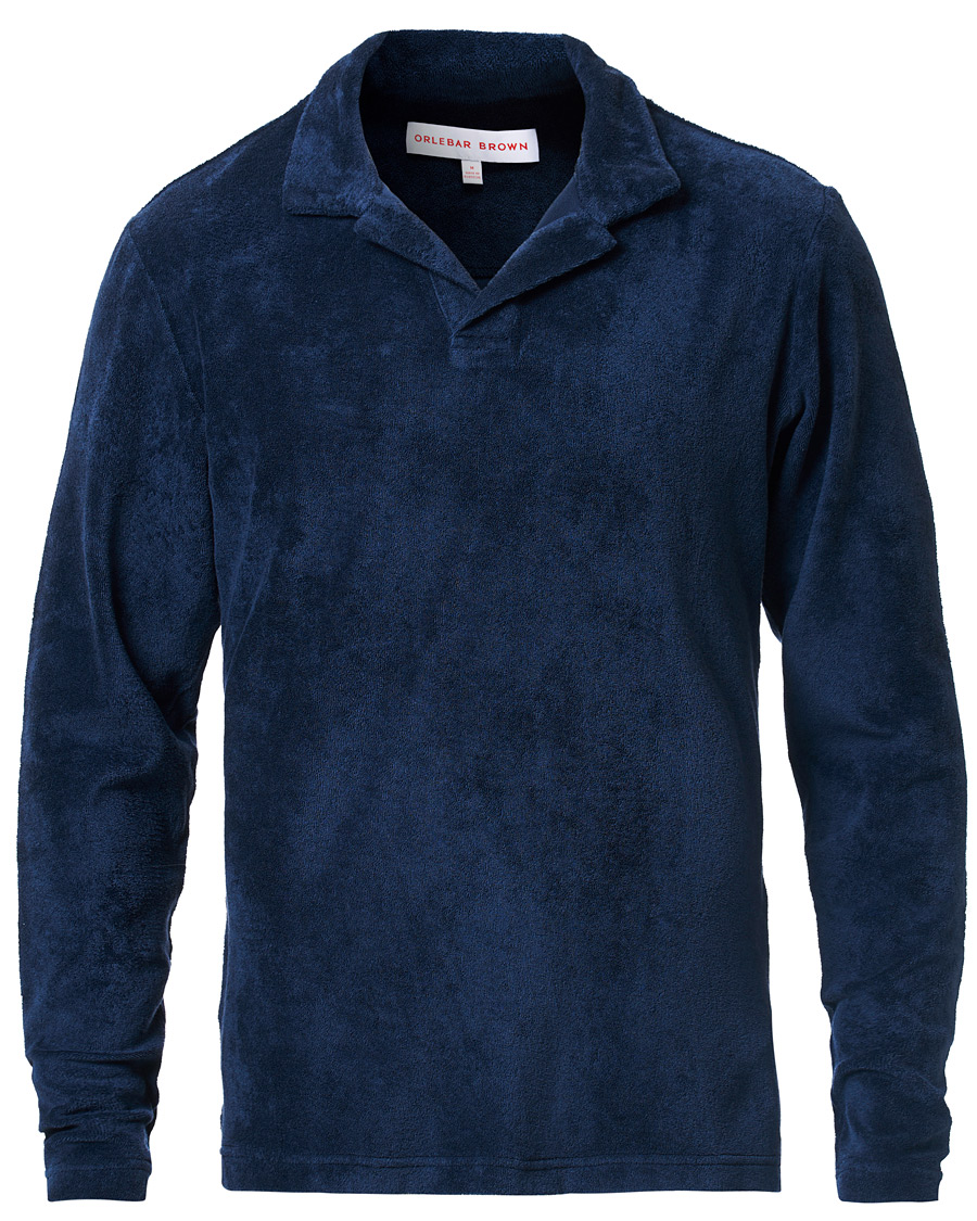 Heren | Truien | Orlebar Brown | Terry Long Sleeve Polo Navy