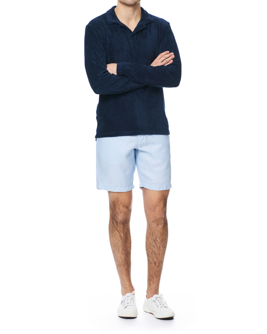Heren | Truien | Orlebar Brown | Terry Long Sleeve Polo Navy