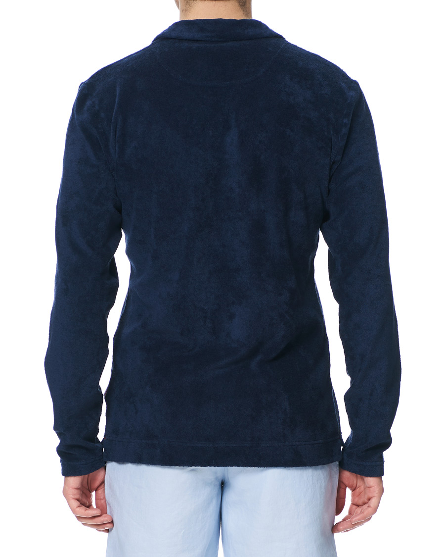 Heren | Truien | Orlebar Brown | Terry Long Sleeve Polo Navy