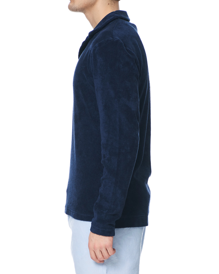 Heren | Truien | Orlebar Brown | Terry Long Sleeve Polo Navy