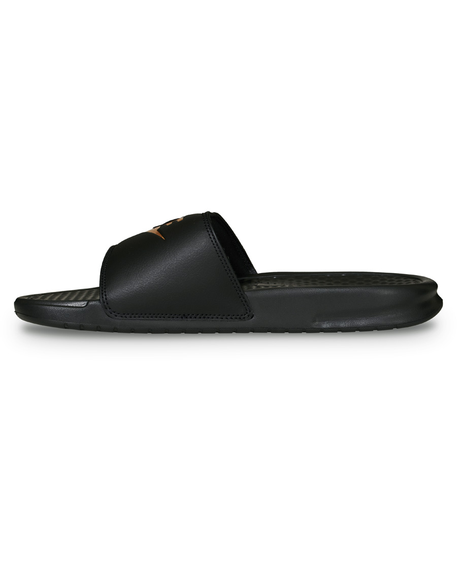 Heren | Nike Benassi JDI Slides Black/Gold | Nike | Benassi JDI Slides Black/Gold