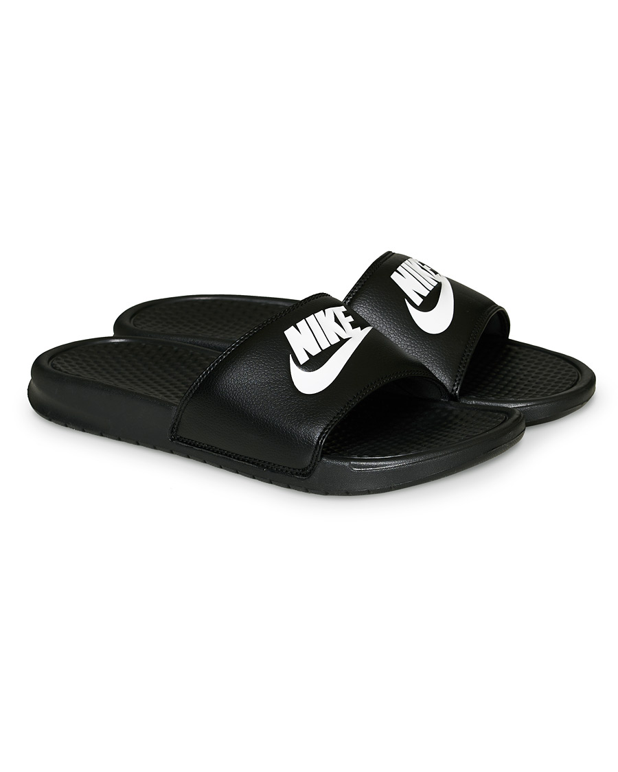 Heren | Nike Benassi JDI Slides Black/White | Nike | Benassi JDI Slides Black/White