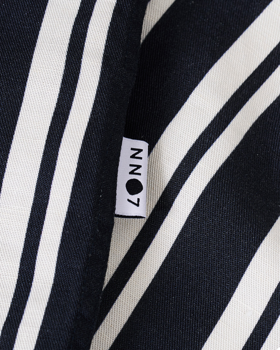 Heren | Overhemden | NN07 | Miyagi Camp Collar Short Sleeve Shirt Navy/White