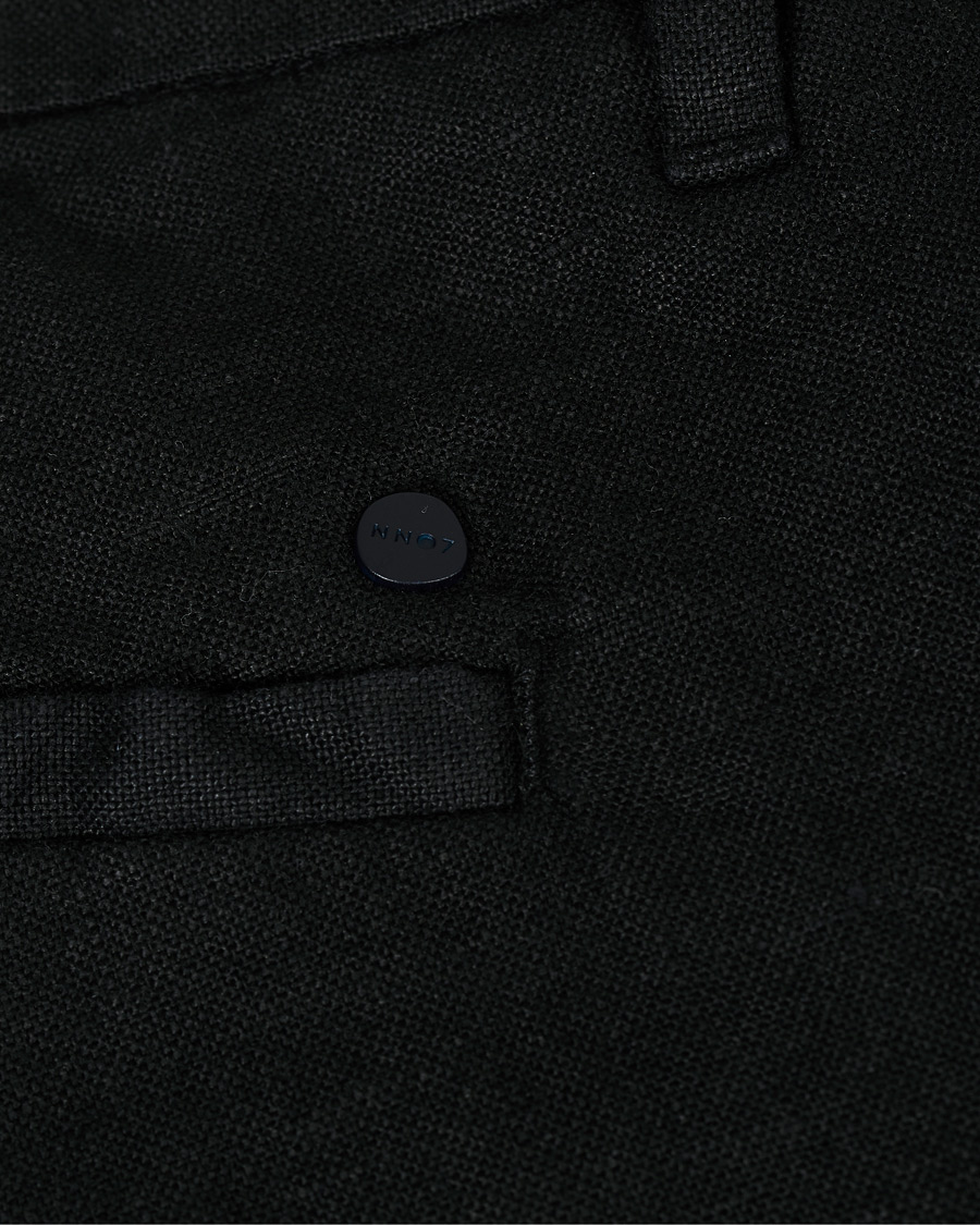 Heren | Broeken | NN07 | Karl Linen Trousers Black