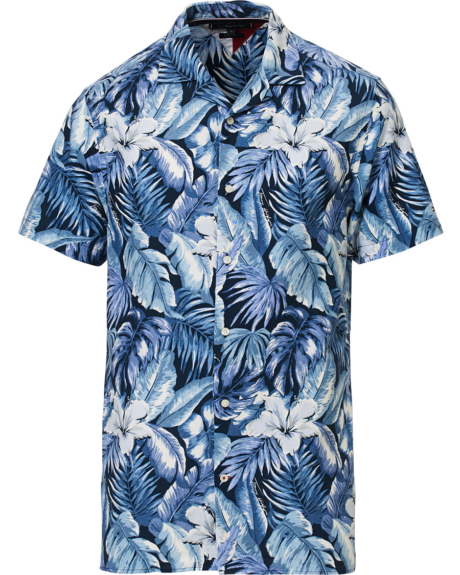 Heren | Overhemden | Tommy Hilfiger | Hawaiian Printed Short Sleeve Shirt Washed Ink