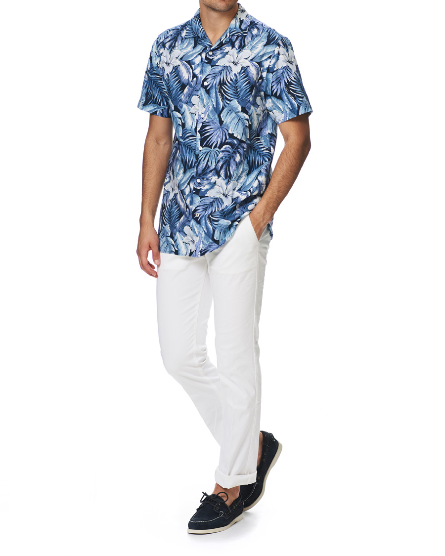 Heren | Overhemden | Tommy Hilfiger | Hawaiian Printed Short Sleeve Shirt Washed Ink