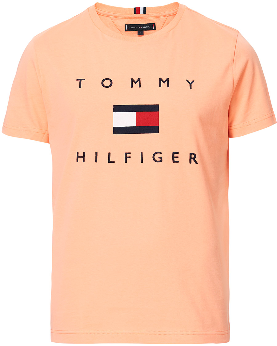 Heren | T-shirts | Tommy Hilfiger | Flag Logo Crew Neck Tee Island Coral