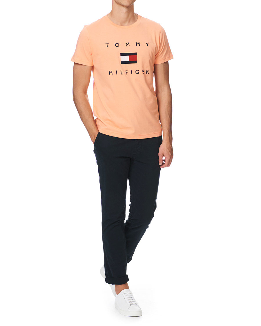 Heren | T-shirts | Tommy Hilfiger | Flag Logo Crew Neck Tee Island Coral