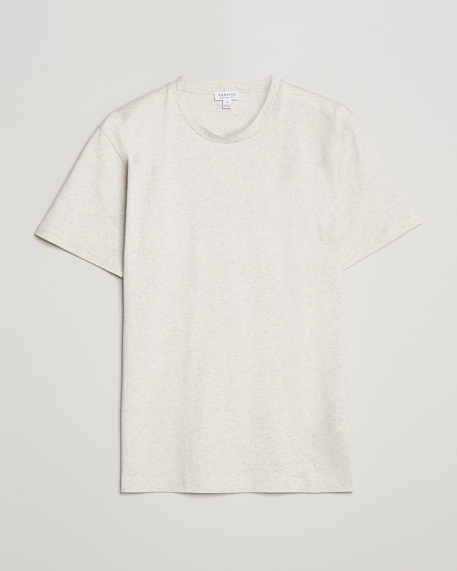 Heren | T-shirts | Sunspel | Riviera Midweight T-Shirt Archive White
