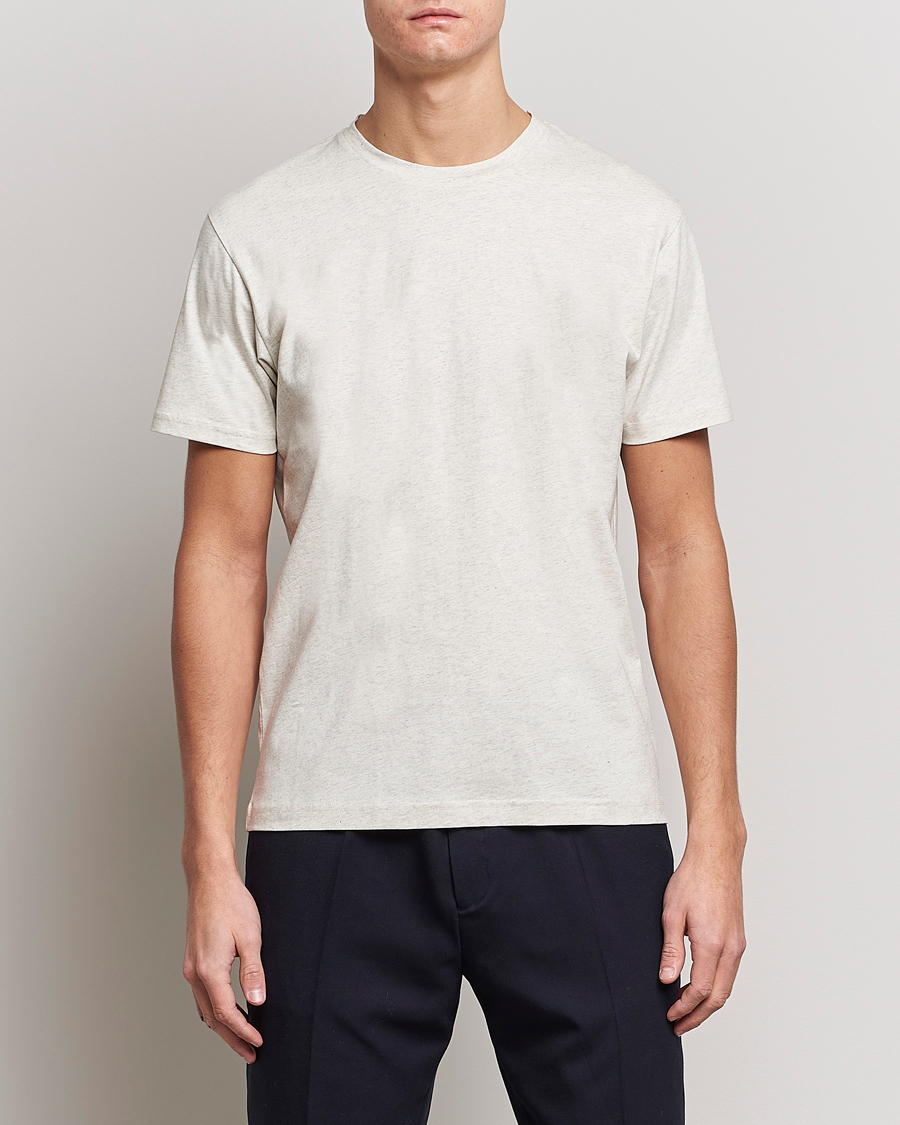 Heren | Loungewear | Sunspel | Riviera Midweight Tee Archive White