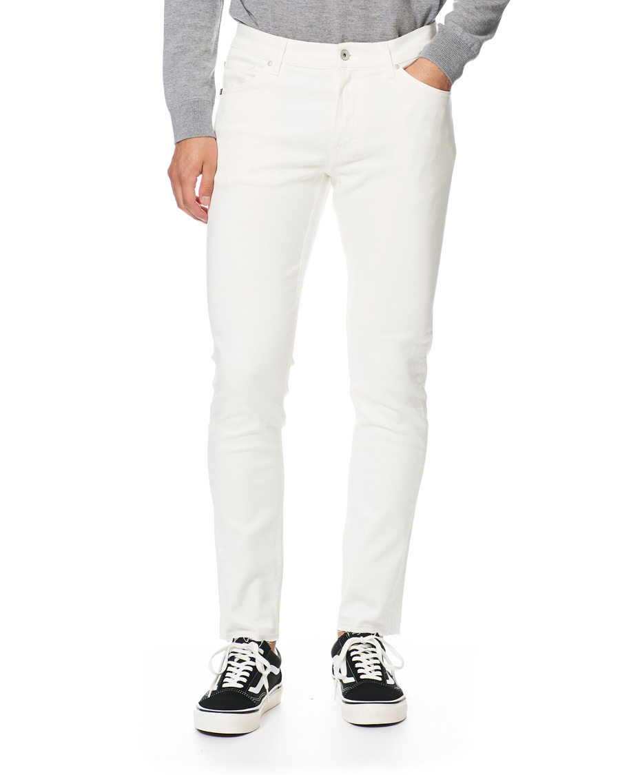 Heren | Jeans | Tiger of Sweden Jeans | Evolve Panel Organic Cotton Stretch Jeans White