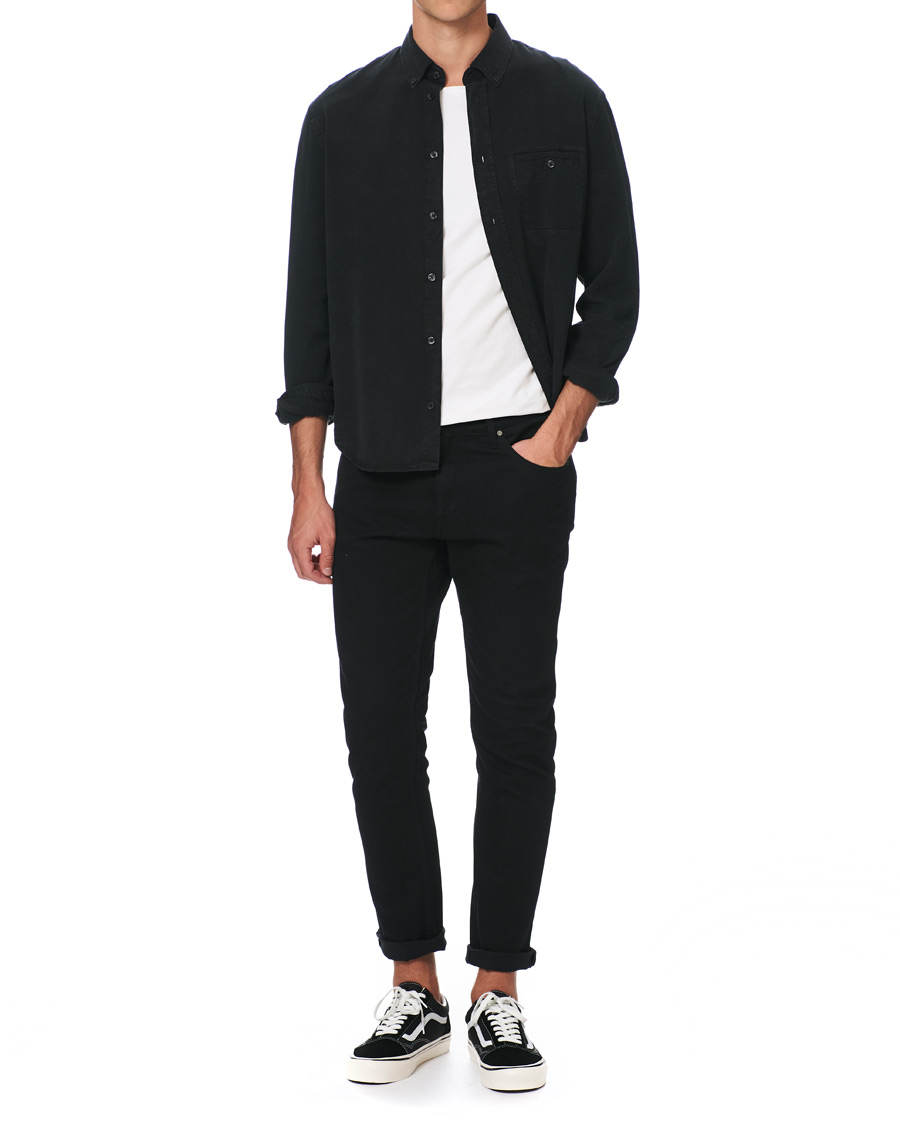 Heren | Overhemden | Filippa K | Zachary Tencel Shirt Almost Black