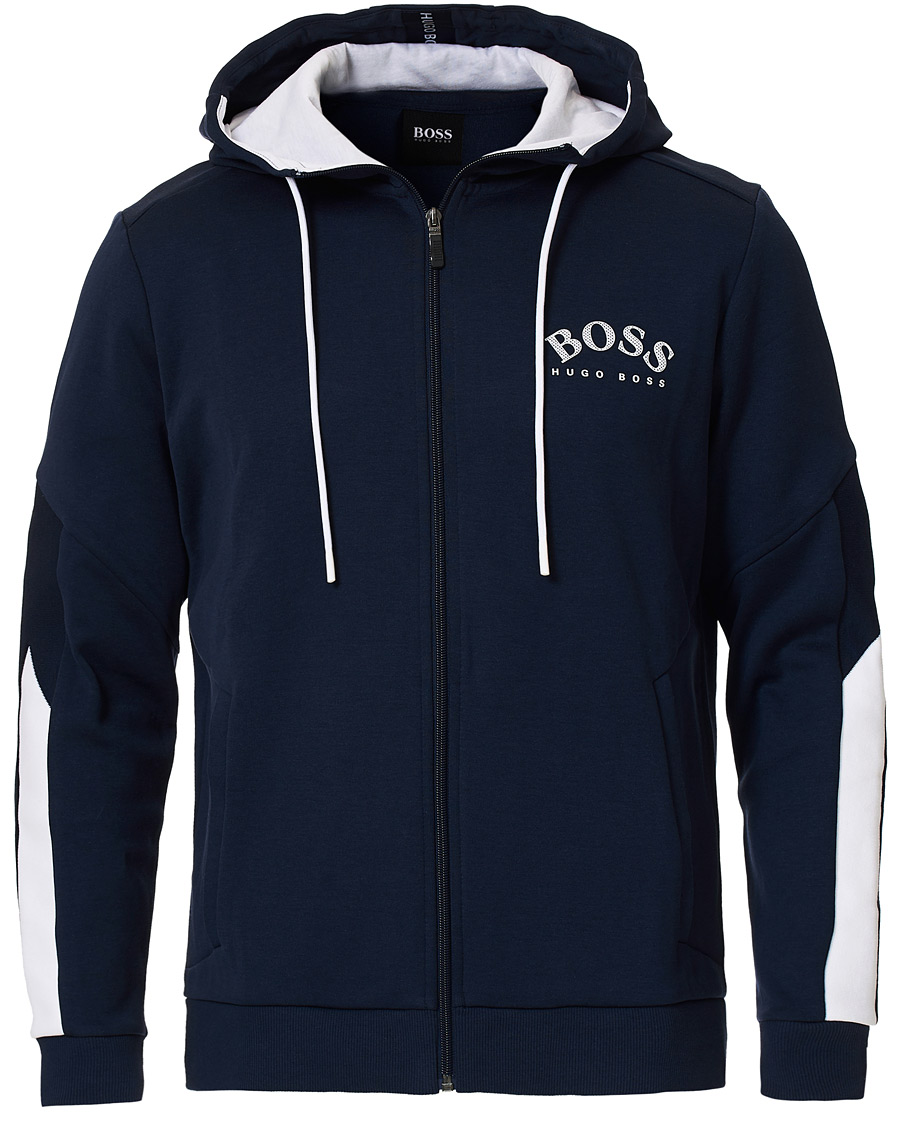 Heren | Truien | BOSS GREEN | BOSS Athleisure Saggy Full-Zip Hoodie Navy