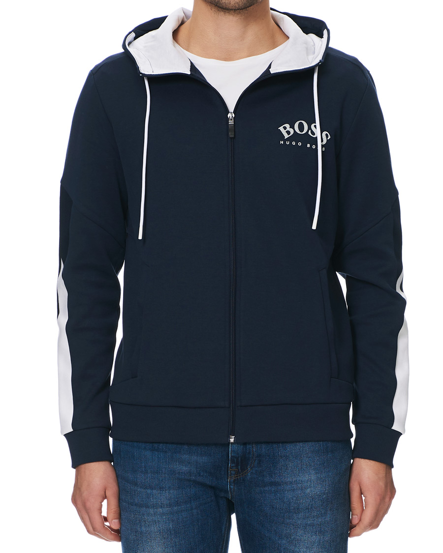 Heren | Truien | BOSS GREEN | BOSS Athleisure Saggy Full-Zip Hoodie Navy