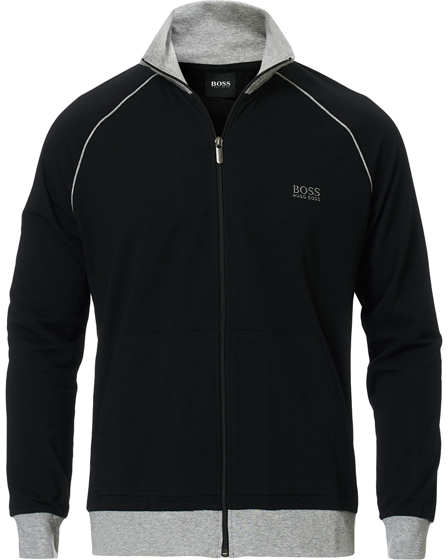 Heren | BOSS Loungewear Full-Zip Sweater Black | BOSS BLACK | BOSS Loungewear Full-Zip Sweater Black