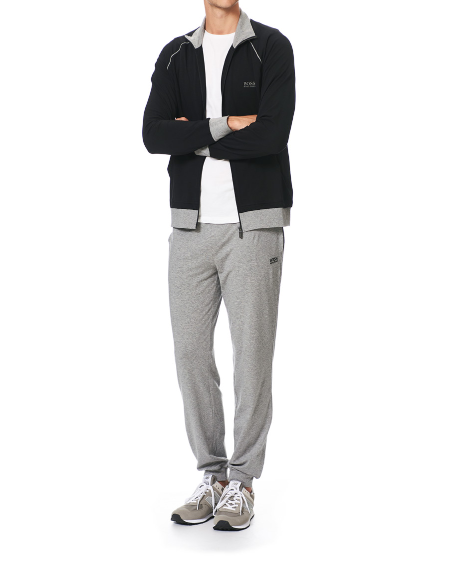 Heren | BOSS Loungewear Full-Zip Sweater Black | BOSS BLACK | BOSS Loungewear Full-Zip Sweater Black