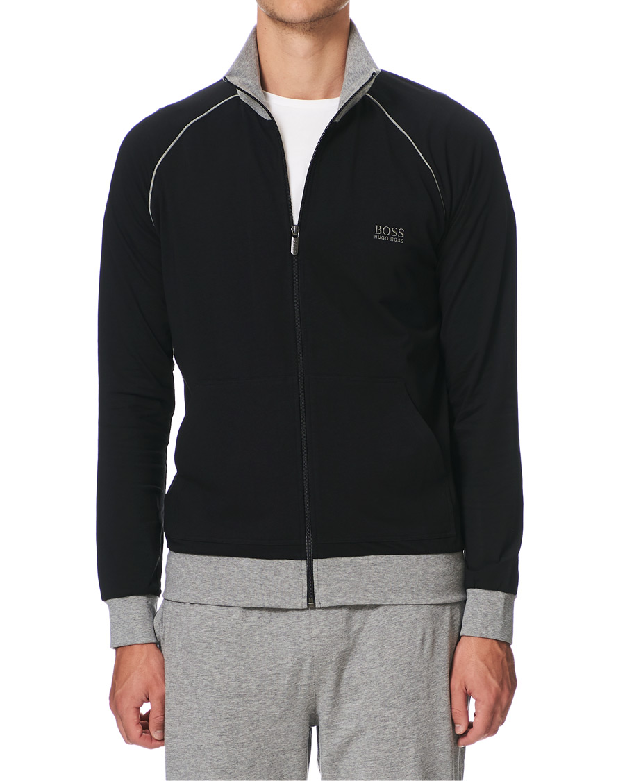 Heren | BOSS Loungewear Full-Zip Sweater Black | BOSS BLACK | BOSS Loungewear Full-Zip Sweater Black