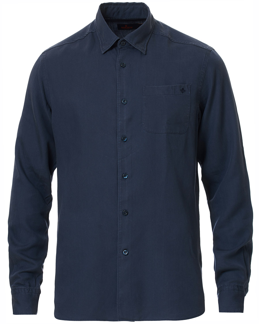 Heren | Overhemden | Morris | Alvin Tencel Shirt Navy