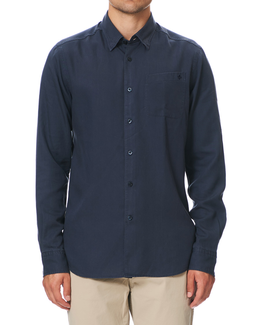 Heren | Overhemden | Morris | Alvin Tencel Shirt Navy