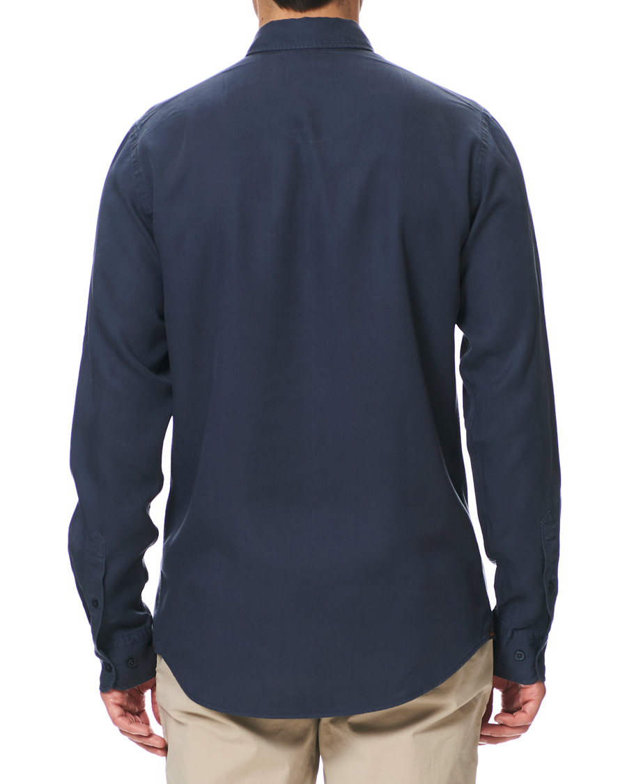 Heren | Overhemden | Morris | Alvin Tencel Shirt Navy