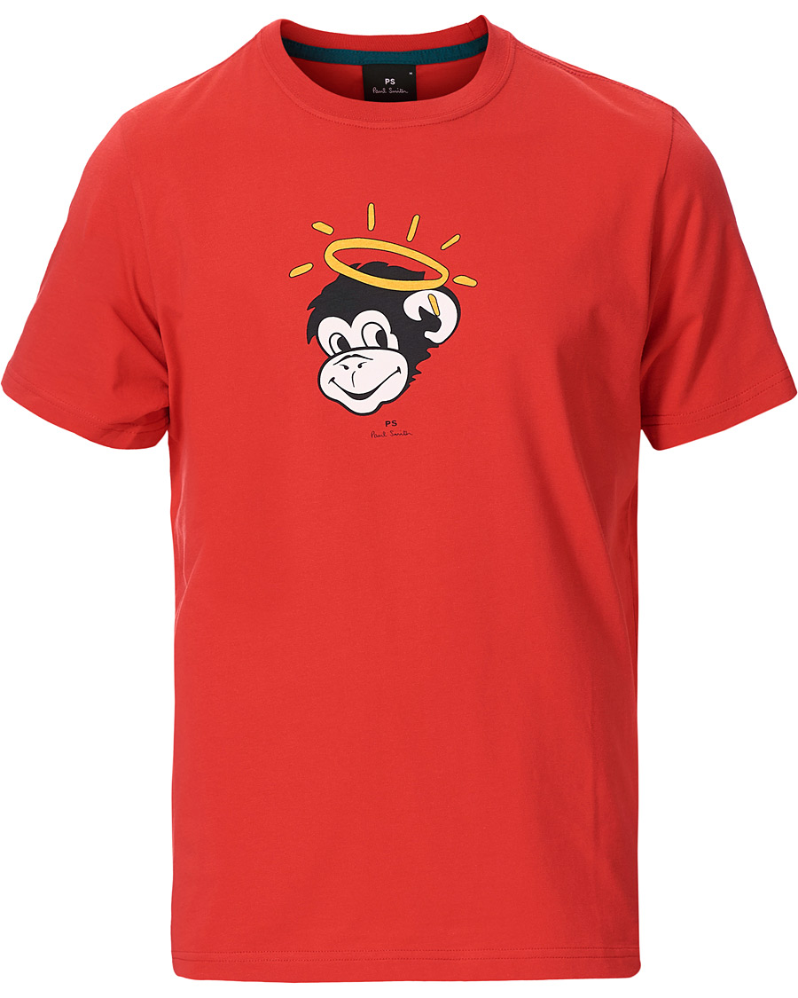 Heren | T-shirts | PS Paul Smith | Regular Fit Monkey Halo Tee Red
