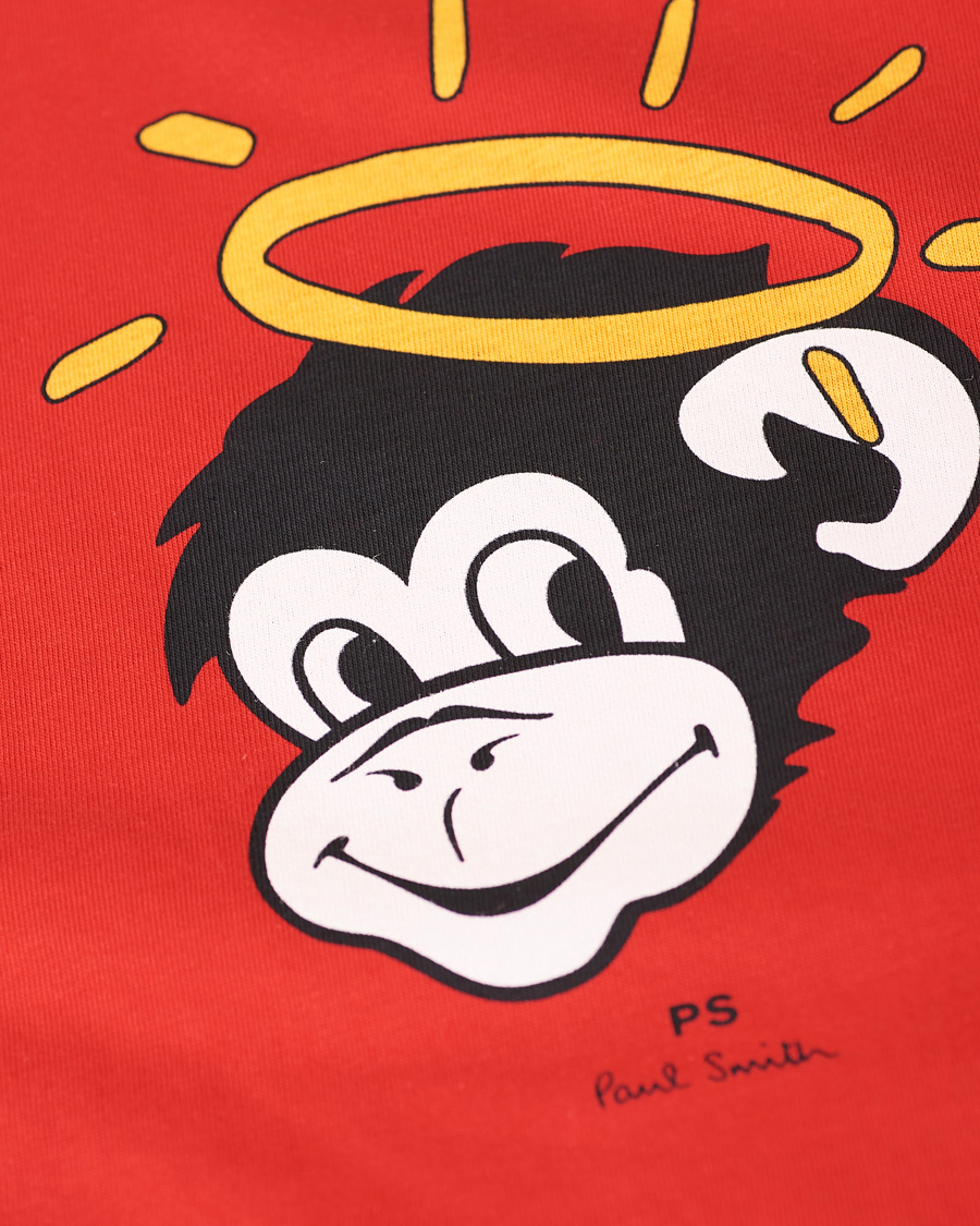 Heren | T-shirts | PS Paul Smith | Regular Fit Monkey Halo Tee Red