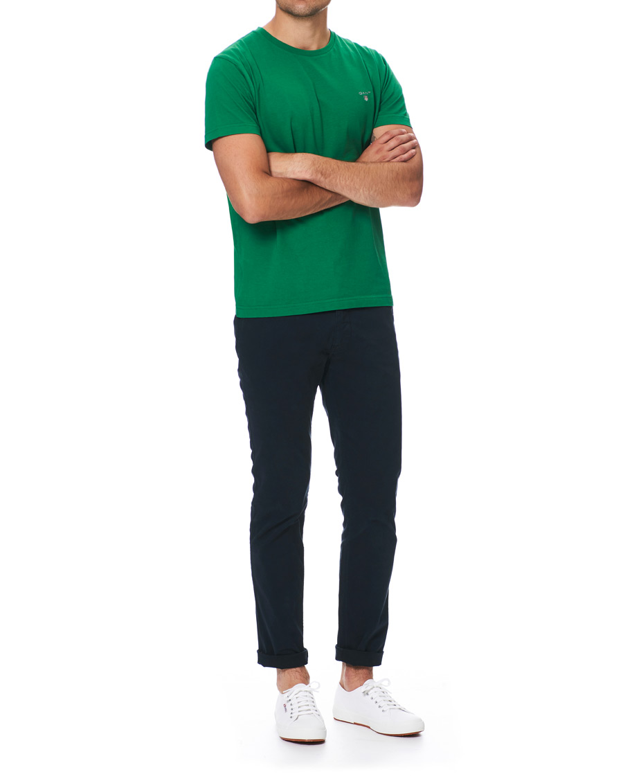 Heren | T-shirts | GANT | Original Crew Neck Tee Amazon Green
